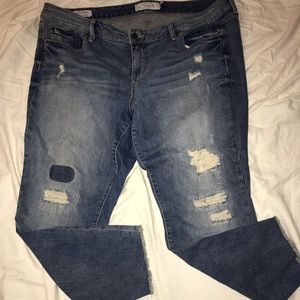 Torrid Ankle Skinny Distressed Jeans